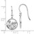 26mm White Ice Sterling Silver Rhodium-plated Diamond Flower Shepherd Hook Dangle Earrings