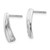 Image of 15mm White Ice Sterling Silver Rhodium-plated Satin and Polished Diamond Post Drop Earrings