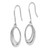Image of 39mm White Ice Sterling Silver Rhodium-plated Open Oval Diamond Shepherd Hook Dangle Earrings