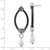 Image of 53mm Edward Mirell Black Ti Cable and Sterling Silver Floral Accent with Freshwater Cultured Pearl Dangle Earrings