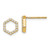 13mm True Origin 14K Yellow Gold 1/5 carat Lab Grown Diamond VS/SI D E F Hexagon Post Earrings