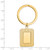 14K Yellow Gold Textured Rectangle Disc Key Ring