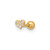 14K Yellow Gold 18 Gauge CZ Heart Labret/Face Jewelry