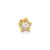 Image of 14K Yellow Gold 18 Gauge Star and CZ Cartilage Body Jewelry