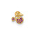 Image of 14K Yellow Gold 18 Gauge Polished CZ Cherry Cartilage Stud