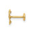 Image of 14K Yellow Gold 18 Gauge CZ Stars Screwback Cartilage Body Jewelry