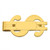 Image of Gold-plated Kelly Waters Polished Dollar Sign Money Clip