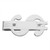 Image of Rhodium-plated Kelly Waters Polished Dollar Sign Money Clip