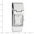 Nickel-plated Watch with White Face Hinged Money Clip