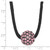 1928 Jewelry Black-plated Pink Glass Stones Fireball Adjustable 16 inch Satin Cord Necklace with 3 inch extension