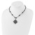 1928 Jewelry Silver-tone Link Clear Black and Hematite Crystal Faceted Beads Acrylic Stone Accented with 3 inch extension Necklace