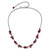 1928 Jewelry Silver-tone Red Epoxy Faceted Stone 16 inch Necklace with 3 inch extension