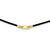 Image of 14K Yellow Gold 1.5mm 20in Black Leather Cord Necklace