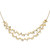14K Yellow Gold Polished Double Strand Fancy Link w/2 in ext. Necklace