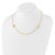 14K Yellow Gold Polished Paperclip Link with Circles and Bars 18in Necklace