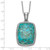 Sterling Silver Rhodium-plated Oxidized Simulated Turquoise w/1.75in ext Necklace QG6699-16