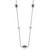 Sterling Silver Rhodium-plated Enameled CZ Evil Eye Necklace