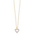 Diamond Fascination Diamond Mystique Sterling Silver Gold-plated Diamond and Ruby Heart 18 Inch Necklace