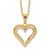 Diamond Fascination Diamond Mystique Sterling Silver Gold-plated Diamond and Ruby Heart 18 Inch Necklace