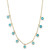14K Yellow Gold Blue Topaz w/2in ext. Necklace