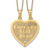 14K Yellow Gold FOREVER AND EVER Break-Apart Heart Necklace