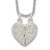 Sterling Silver Best Friend 2-piece Break apart Heart Necklace