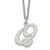 Sterling Silver Rhodium-plated Large Fancy Script Initial Q Necklace
