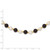 14K Yellow Gold 6-7mm White Rice Freshwater Cultured Pearl Onyx Bead Necklace