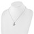 Cheryl M Sterling Silver Rhodium-plated Freshwater Cultured Pearl and Brilliant-cut CZ Teardrop Design 18 Inch Necklace with 2 Inch Extender