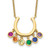 Prizma Sterling Silver Gold-tone 16 inch Colorful CZ Horseshoe Necklace with 2 inch Extender