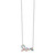Prizma Sterling Silver Rhodium-plated 16 inch Colorful CZ LOVE Necklace with 2 inch Extender