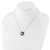 Prizma Sterling Silver Rhodium-plated 16 inch White and Colorful CZ and Glass Evil Eye Necklace with 2 inch Extender