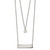 Image of Chisel Stainless Steel Polished Heart and Bar Multi Strand 15.5 inch Cable Chain with a 1.5 inch Extension Necklace