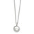 Image of Chisel Stainless Steel Polished Floating Crystal Heart Pendant on a 16 inch Cable Chain with a 2 inch Extension Necklace