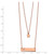 Image of Chisel Stainless Steel Polished Rose IP-plated Star and Bar Multi Strand 15.5 inch Cable chain with a 1.5 inch Extension Necklace