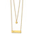 Image of Chisel Stainless Steel Polished Yellow IP-plated Star and Bar Multi Strand 15.5 inch Cable Chain with a 1.5 inch Extension Necklace