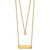 Image of Chisel Stainless Steel Polished Yellow IP-plated Heart and Bar Multi Strand 15.5 inch Cable Chain with a 1.5 inch Extension Necklace