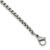 Edward Mirell Stainless Steel & Black Memory Cable Round Cross Necklace
