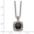 Shey Couture Sterling Silver with 14K Accent 18 Inch Antiqued Checkerboard-cut Black Onyx Necklace QTC1547