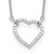 True Origin 14K White Gold 1/5 carat Lab Grown Diamond VS/SI D E F Open Heart 18 inch Necklace
