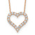 True Origin 14K Rose Gold 1 1/2 carat Lab Grown Diamond VS/SI D E F Open Heart 18 inch Necklace
