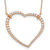 True Origin 14K Rose Gold 1 3/4 carat Lab Grown Diamond VS/SI D E F Open Heart 18 inch Necklace