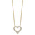 True Origin 14K Yellow Gold 1 1/2 carat Lab Grown Diamond VS/SI D E F Open Heart 18 inch Necklace
