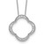 True Origin 14k White Gold 5/8 carat Lab Grown Diamond VS/SI D E F Quatrefoil Floral 18 inch Necklace