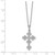 True Origin 14K White Gold 1/3 carat Lab Grown Diamond VS/SI D E F Bloom Floral Cross 18 inch Necklace