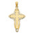 Image of 14K Yellow Gold Polished and Textured Cross Pendant K8403