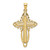 Image of 14K Yellow Gold Polished and Textured Cross Pendant K8403