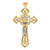 Image of 14k Two-tone Gold Polished with Red CZs Crucifix Pendant C2036 Image of 14k Two-tone Gold Polished with Red CZs Crucifix Pendant C2036
