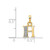 Image of 14K Yellow Gold with Rhodium Diamond Letter H Initial Pendant YC250H