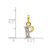 Image of 14K Yellow Gold with Rhodium Diamond Letter P Initial Pendant YC250P